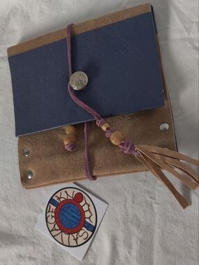 Handmade Leather Clutch Wallet - Upcycled